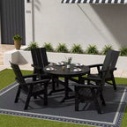 Ensemble de 5 pièces pour salle à manger d'extérieur WestinTrends : table ronde et chaises modernes avec accoudoirs