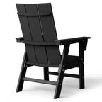 WestinTrends 5 Piece Outdoor Patio Dining Square Table and Modern Armchair Set