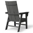 WestinTrends 5 Piece Outdoor Patio Dining Square Table and Modern Armchair Set