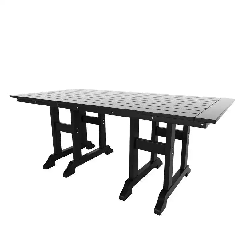 WestinTrends Malibu 7 Piece Outdoor Patio Dining Set Outdoor Dining Table with Dining Chair, Black