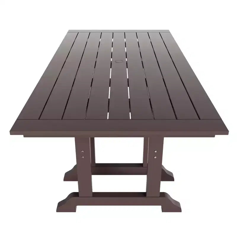 WestinTrends Malibu Ensemble de salle à manger d'extérieur 7 pièces Table à manger avec chaise de salle à manger, Marron foncé