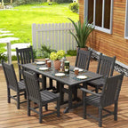 WestinTrends Malibu 7 Piece Outdoor Patio Dining Set Outdoor Dining Table with Dining Chair, Gray