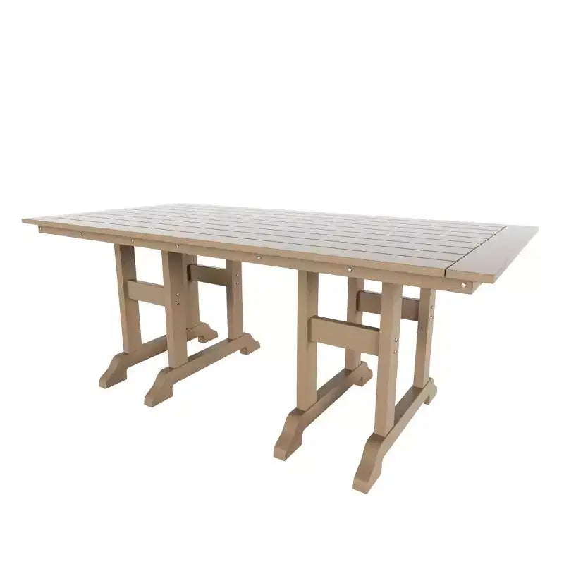 WestinTrends Malibu Ensemble repas d'extérieur 7 pièces avec table de salle à manger et chaises, bois vieilli