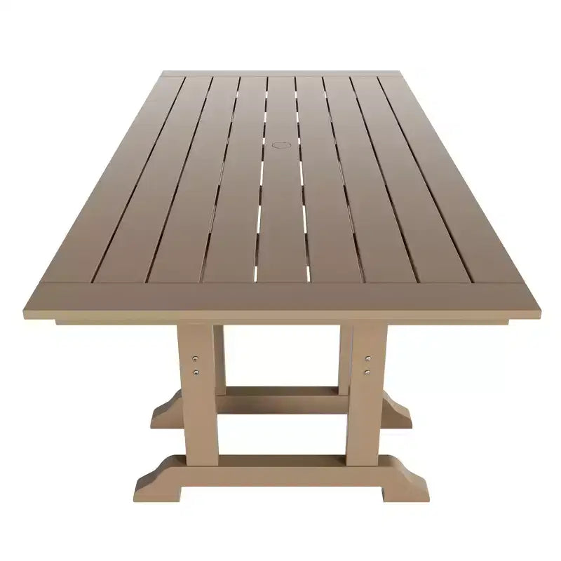 WestinTrends Malibu Ensemble repas d'extérieur 7 pièces avec table de salle à manger et chaises, bois vieilli