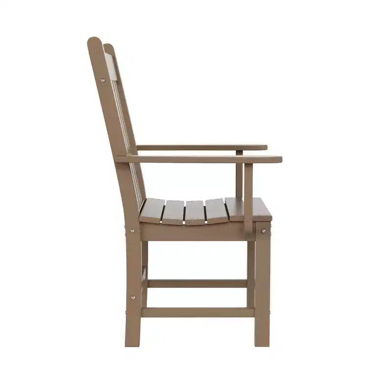 WestinTrends Malibu Ensemble repas d'extérieur 7 pièces avec table de salle à manger et chaises, bois vieilli