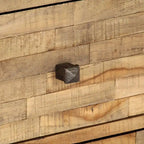 Madia in legno di teak di recupero con struttura in acciaio – 23.6x11.8x29.5