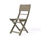 GDFStudio Rabion Outdoor Acacia Wood 5 Piece Folding Dining Set, Gray