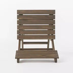 GDFStudio Rabion Outdoor Acacia Wood 5 Piece Folding Dining Set, Gray