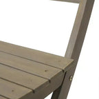 GDFStudio Rabion Outdoor Acacia Wood 5 Piece Folding Dining Set, Gray