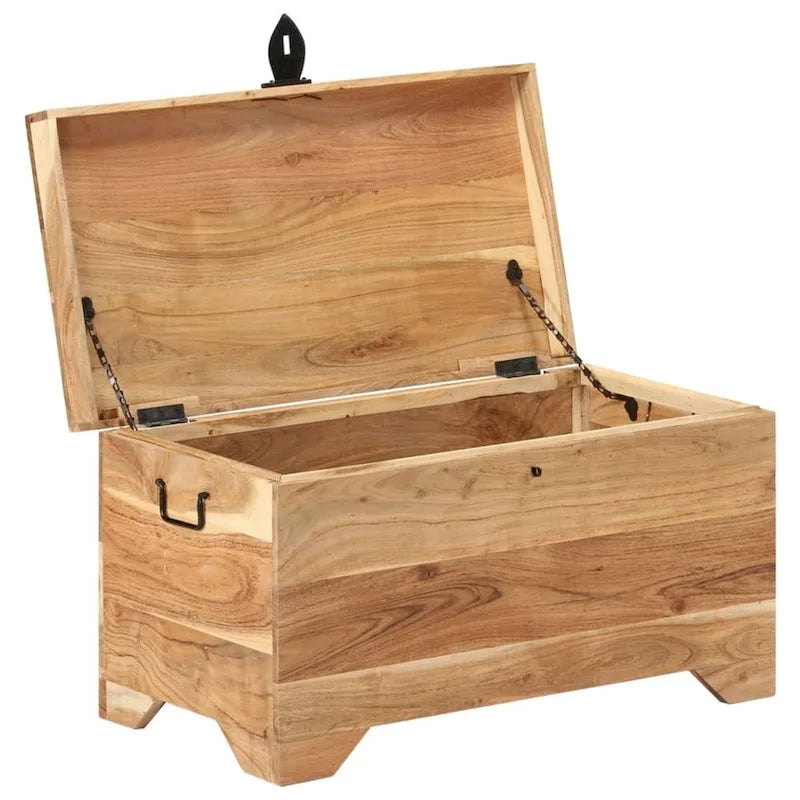 Cassapanca in Legno Massello di Acacia – 73 x 39 x 41 cm