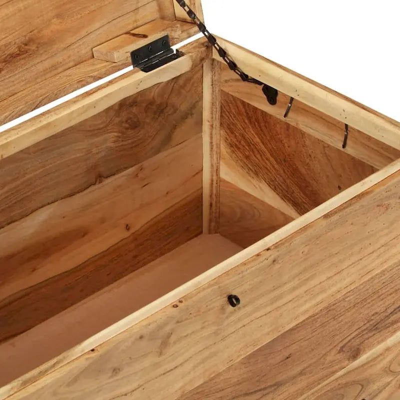 Cassapanca in Legno Massello di Acacia – 73 x 39 x 41 cm