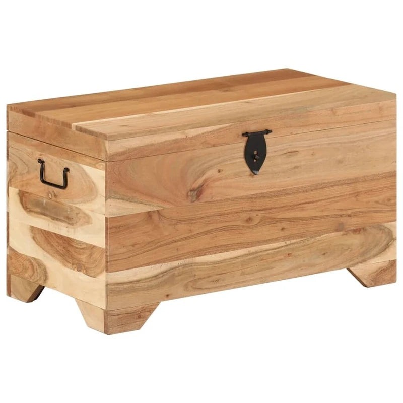 Cassapanca in Legno Massello di Acacia – 73 x 39 x 41 cm