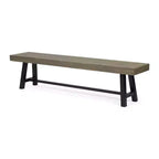 GDFStudio Ensemble de pique-nique chilien en bois d'acacia 3 pièces, gris/métal rustique