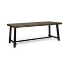 GDFStudio Ensemble de pique-nique chilien en bois d'acacia 3 pièces, gris/métal rustique