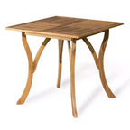 Ensemble de salle à manger d'extérieur 5 pièces GDFStudio Baia en bois d'acacia avec coussins, teck/crème