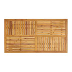 Ensemble de salle à manger d'extérieur 7 pièces GDFStudio Baia en bois d'acacia avec coussins, teck/crème