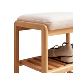 Scarpiera in legno, organizer con cuscino in spugna ad alta resilienza