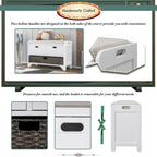 Panca contenitore con cesto rimovibile e 2 cassetti, scarpiera completamente assemblata con cuscino rimovibile (bianco invecchiato)