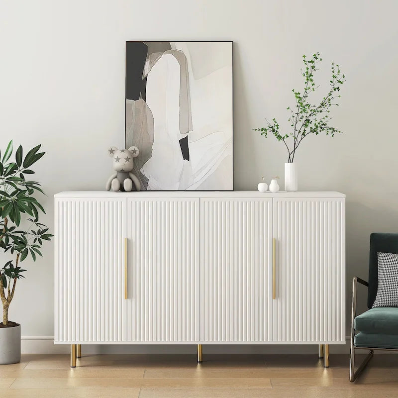 Mobile Credenza Moderno con Ante e Ripiani Regolabili