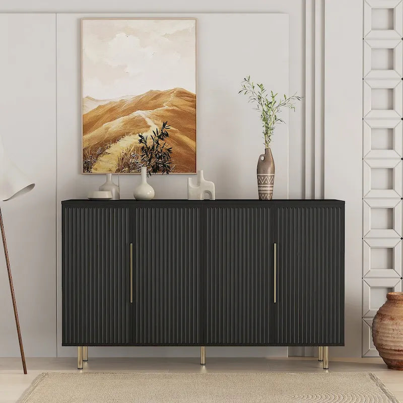 Modern Buffet Cabinet with Storage and Adjustable Shelves