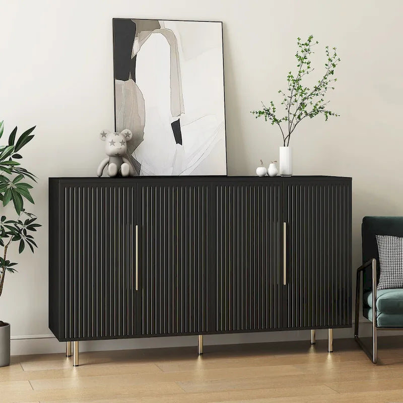 Mobile Credenza Moderno con Ante e Ripiani Regolabili