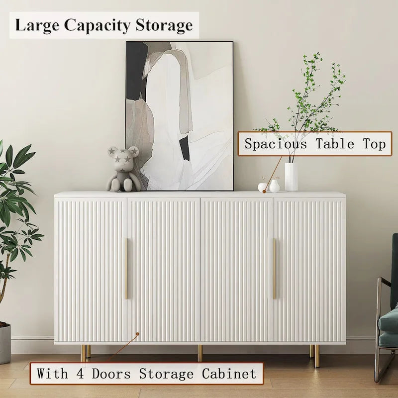 Mobile Credenza Moderno con Ante e Ripiani Regolabili