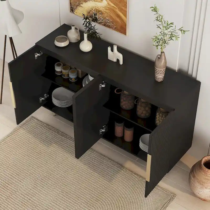 Mobile Credenza Moderno con Ante e Ripiani Regolabili