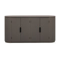 Credenza da ufficio verticale a righe con maniglie in metallo, regolabile, adatta per studio, ingresso e soggiorno