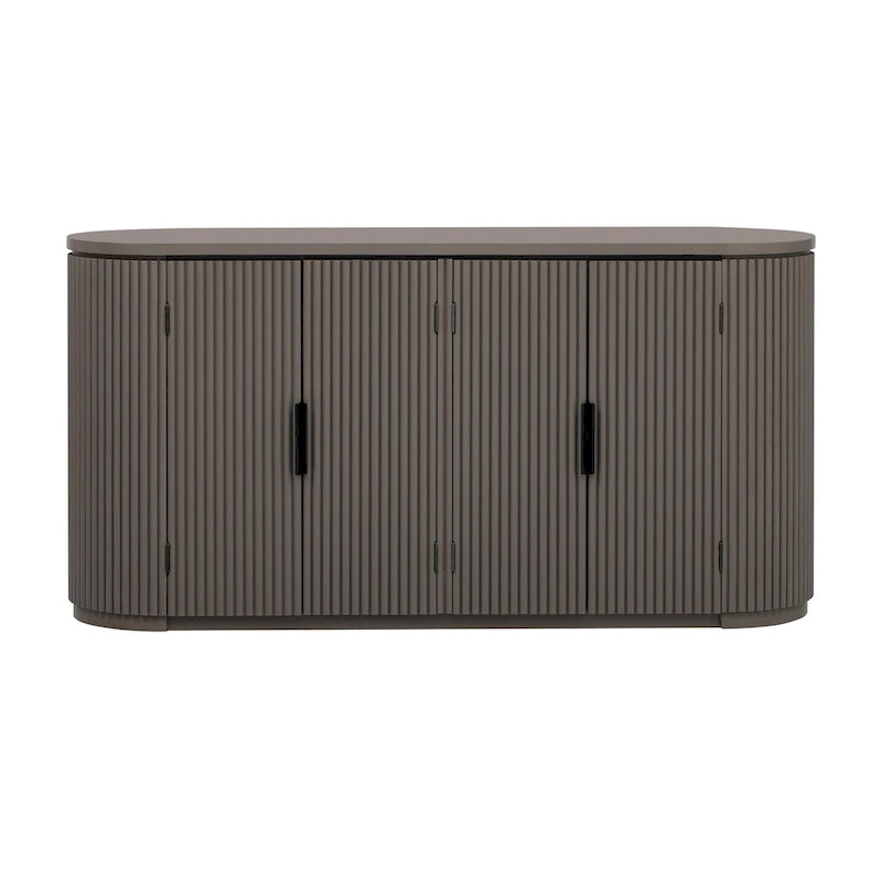 Credenza da ufficio verticale a righe con maniglie in metallo, regolabile, adatta per studio, ingresso e soggiorno