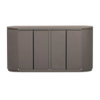 Credenza da ufficio verticale a righe con maniglie in metallo, regolabile, adatta per studio, ingresso e soggiorno