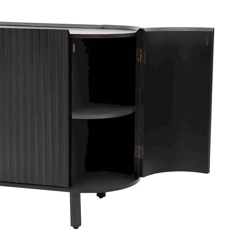 Madia di Lusso dal Design Curvo con Ripiani Regolabili, Adatta per Soggiorno, Studio e Ingresso