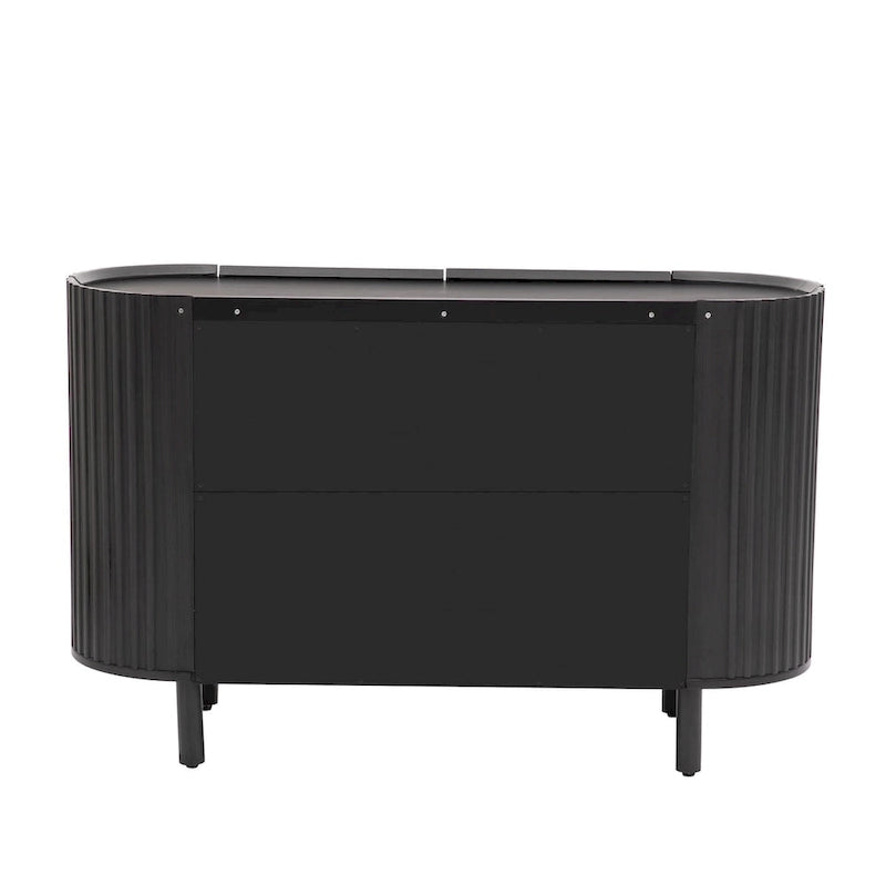 Madia di Lusso dal Design Curvo con Ripiani Regolabili, Adatta per Soggiorno, Studio e Ingresso