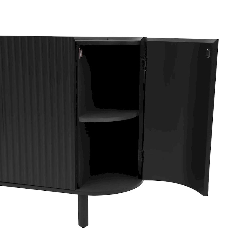 Madia di Lusso dal Design Curvo con Ripiani Regolabili, Adatta per Soggiorno, Studio e Ingresso