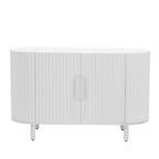 Madia di Lusso dal Design Curvo con Ripiani Regolabili, Adatta per Soggiorno, Studio e Ingresso
