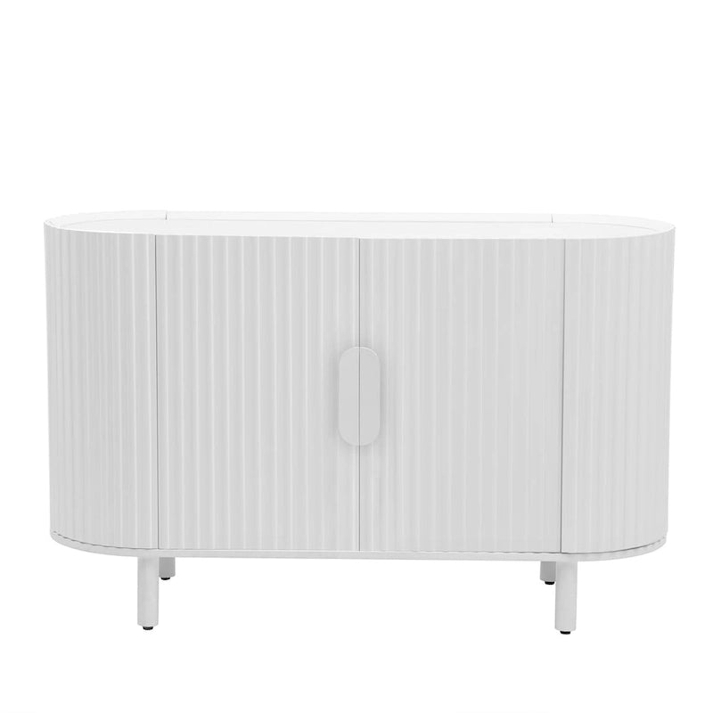 Madia di Lusso dal Design Curvo con Ripiani Regolabili, Adatta per Soggiorno, Studio e Ingresso