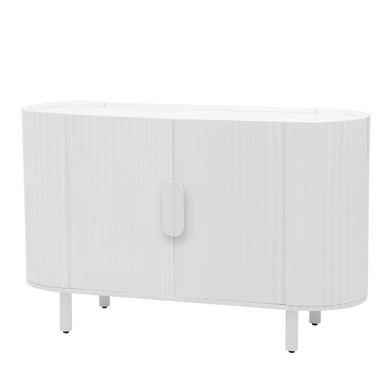 Madia di Lusso dal Design Curvo con Ripiani Regolabili, Adatta per Soggiorno, Studio e Ingresso