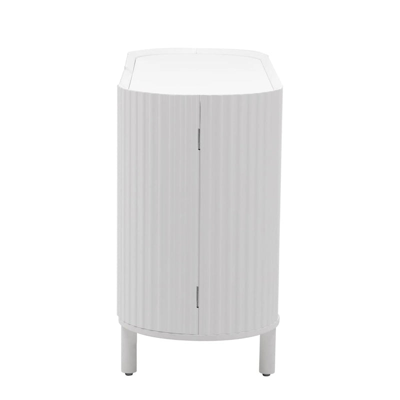 Madia di Lusso dal Design Curvo con Ripiani Regolabili, Adatta per Soggiorno, Studio e Ingresso