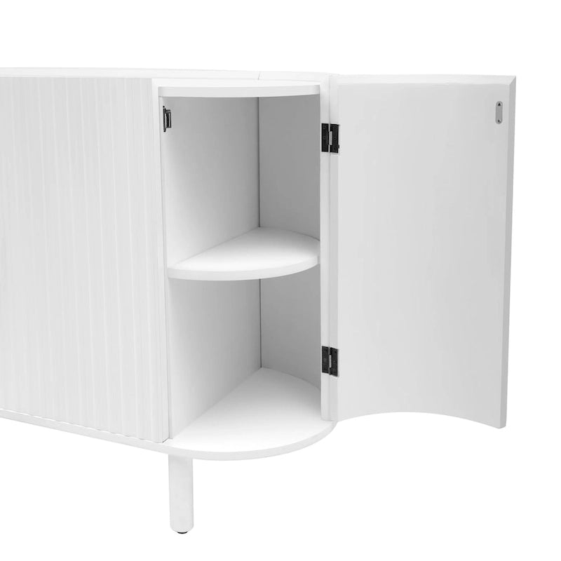 Madia di Lusso dal Design Curvo con Ripiani Regolabili, Adatta per Soggiorno, Studio e Ingresso