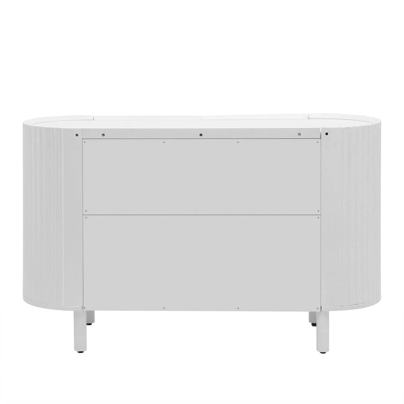 Madia di Lusso dal Design Curvo con Ripiani Regolabili, Adatta per Soggiorno, Studio e Ingresso