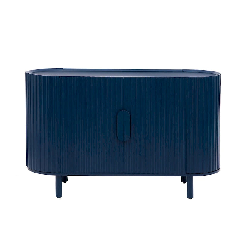 Madia di Lusso dal Design Curvo con Ripiani Regolabili, Adatta per Soggiorno, Studio e Ingresso