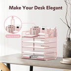 Organizzatore da scrivania a 5 ripiani - 33L x 23,5W x 34H cm