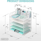 Organizzatore da scrivania a 5 ripiani - 33L x 23,5W x 34H cm