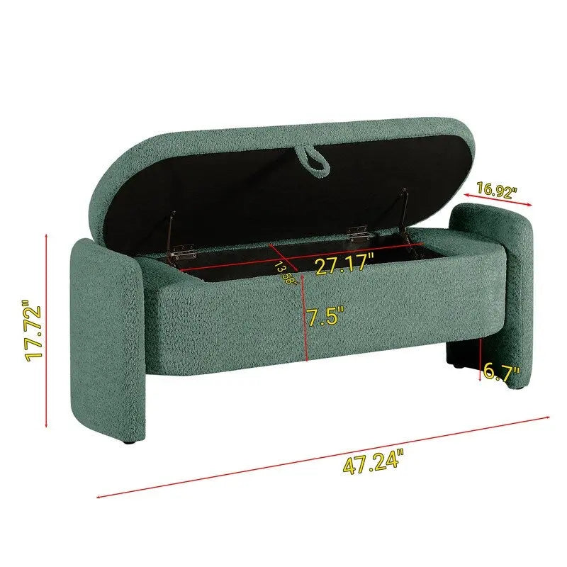 Panca Contenitore Ovale Imbottita – 119,4L x 43,2P x 45,7A cm