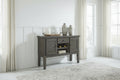 Hallanden Antique Gray Dining Room Server - 56W x 18D x 39H
