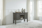 Hallanden Antique Gray Dining Room Server - 56W x 18D x 39H