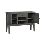 Credenza da sala da pranzo grigio antico con portabottiglie – 56L x 18P x 39A