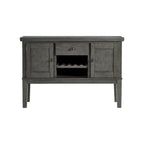 Credenza da sala da pranzo grigio antico con portabottiglie – 56L x 18P x 39A