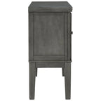Credenza da sala da pranzo grigio antico con portabottiglie – 56L x 18P x 39A