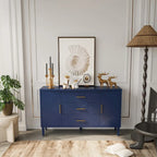 2-Door 3-Drawer Cabinet with Carved Effect