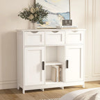 Madia-credenza a 3 cassetti larga 35,4 pollici